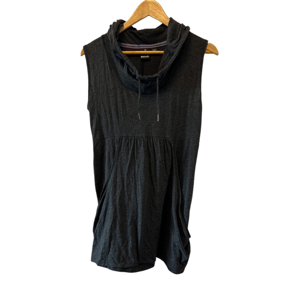 BENCH Grey Sleeveless Cowl Neck Athletic Top XL